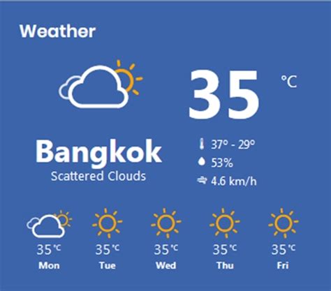 bangkok weather forecast 30 days